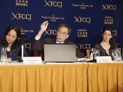 RERF Chairman Ohtsura Niwa spoke during a press conference at the Foreign Correspondents’ Club of Japan (FCCJ) in Tokyo